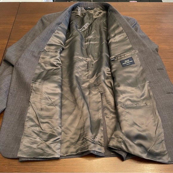 Brooks Brothers 346 Stretch Men Wool Blend Gray Glen Check 45R Blazer Sport Coat - Picture 4 of 10